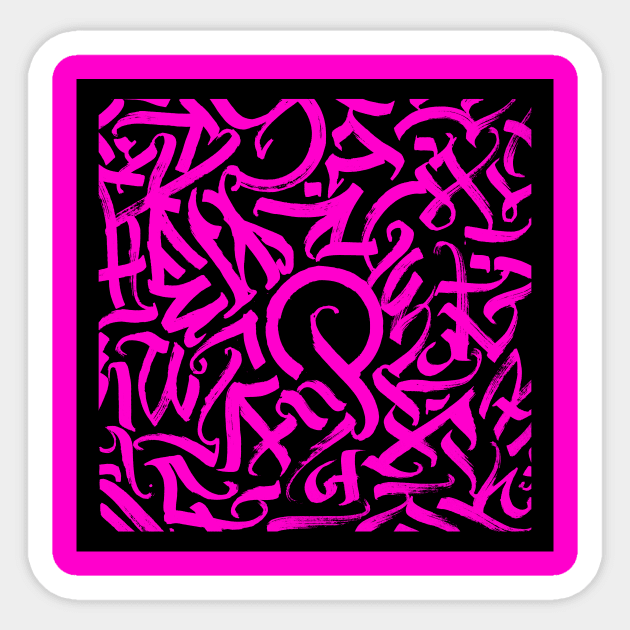 Abstraction calligraffiti Sticker by CalligraMekmek